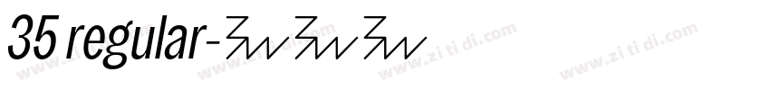 35 regular字体转换